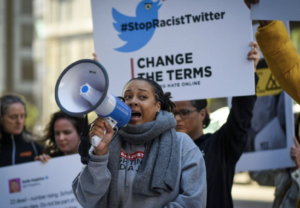Activists protest Twitter